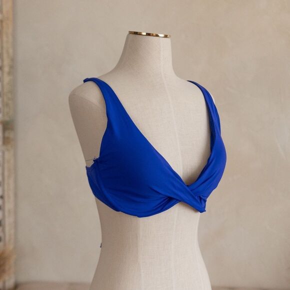 Liz Claiborne Cobalt Blue Bikini Top size XL - Picture 1 of 6
